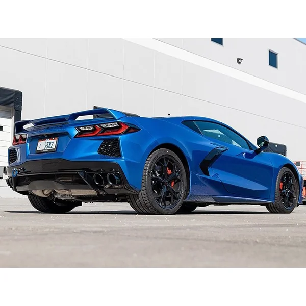 Corsa 3.0" Cat-Back Exhaust, w/ Factory NPP, Twin 4.5" Black PVD Tips, w/ NPP and AFM2020-2026 C8 Corvette & E-Ray - Image 3