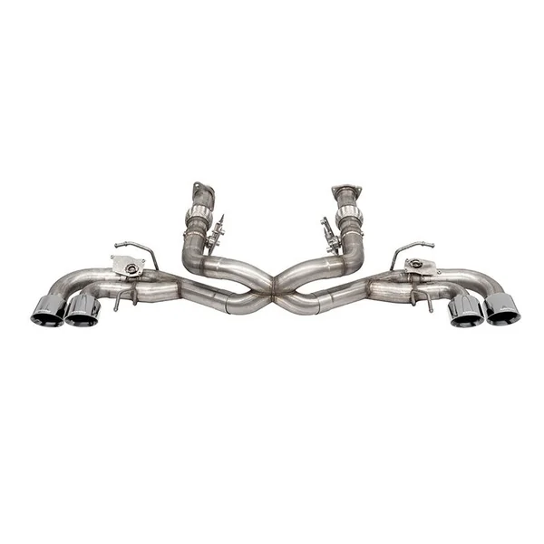 Corsa 3.0" Muffler Delete 4 Valve Cat-Back Exhaust System, w/ Factory NPP, 4.5" Polished Tips, NPP Delete2020-2026 C8 Corvette & E-Ray