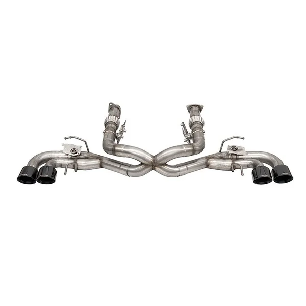 Corsa 3.0" Muffler Delete Cat-Back Exhaust System, w/ Factory NPP, 4.5" Black PVD Tips, NPP Delete2020-2026 C8 Corvette & E-Ray