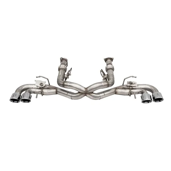Corsa 3.0" Muffler Delete Cat-Back Exhaust System, w/ Factory NPP, 4.5" Polished Tips, NPP & AFM Delete2020-2026 C8 Corvette & E-Ray