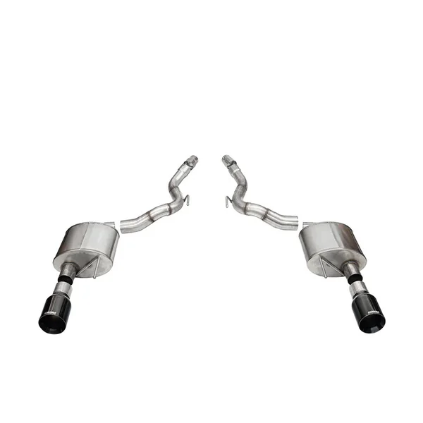 Corsa 3" Sport Axle-Back Exhaust w/ 4.5" Dual Black PVD Straight Cut Tips2024-2026 Ford Mustang GT Convertible w/ Non-Active Exhaust