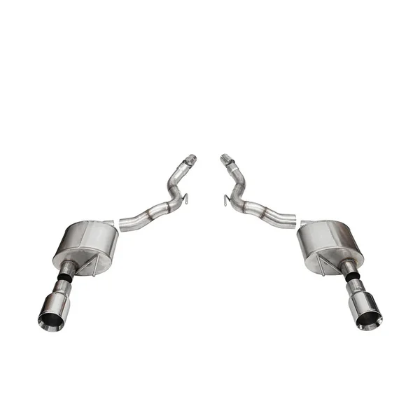 Corsa 3" Sport Axle-Back Exhaust w/ 4.5" Dual Polished Straight Cut Tips2024-2026 Ford Mustang GT Convertible w/ Non-Active Exhaust