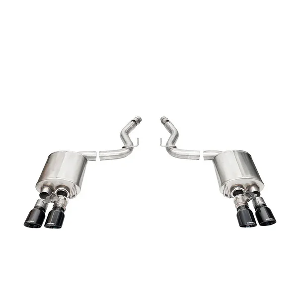 Corsa 3" Sport Axle-Back Exhaust w/ 4" Quad Black PVD Tips2024-2026 Ford Mustang GT w/ Active Exhaust
