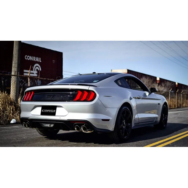 Corsa 3" Sport Axle-Back Exhaust w/ 4" Quad Gun Metal PVD Tips2018-2023 Ford Mustang GT w/ Active Exhaust - Image 4