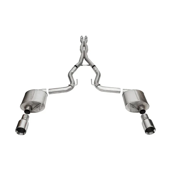 Corsa 3" Sport Cat-Back Exhaust w/ 4.5" Dual Polished Straight Cut Tips2024-2026 Ford Mustang GT w/ Non-Active Exhaust