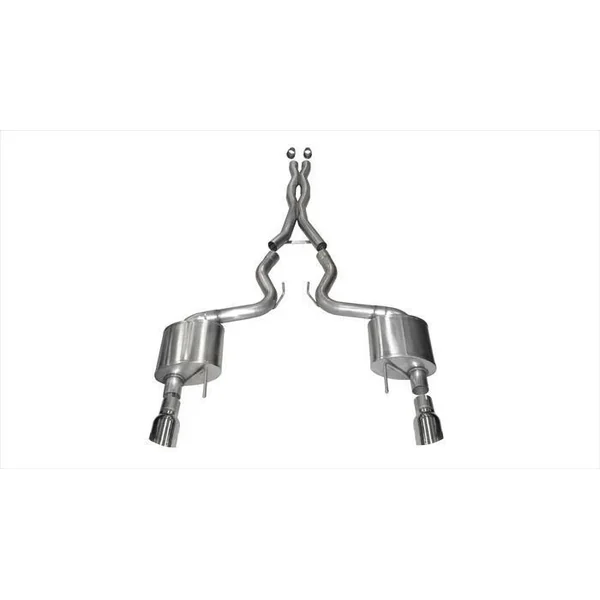 Corsa 3" Sport Cat-Back Exhaust w/ 4.5" Dual Polished Tips2015-2017 Ford Mustang GT