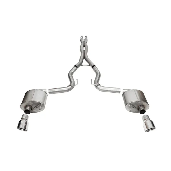 Corsa 3" Sport Cat-Back Exhaust w/ 4.5" Dual Polished Tips2024-2026 Ford Mustang GT w/ Non-Active Exhaust