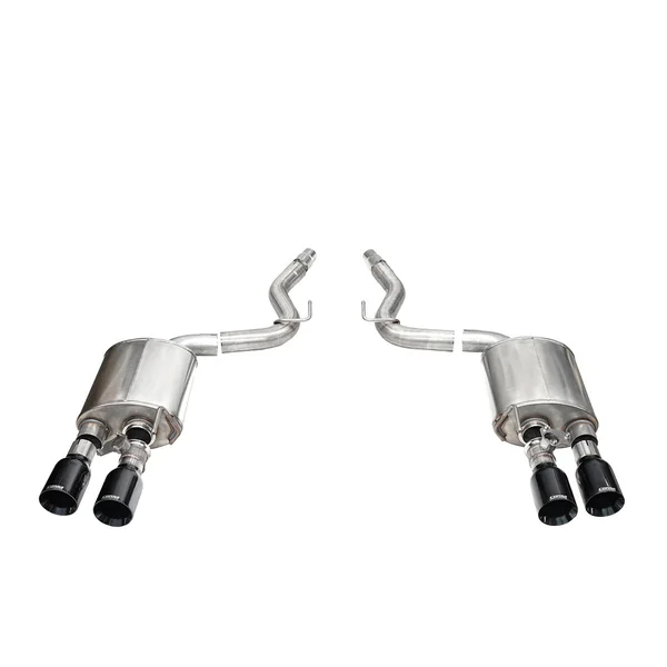Corsa 3" Sport Valved Axle-Back Exhaust w/ 4.5" Quad Black PVD Straight Cut Tips2024-2026 Ford Mustang Dark Horse