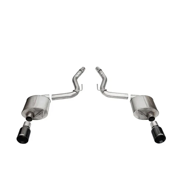 Corsa 3" Touring Axle-Back Exhaust w/ 4.5" Dual Black PVD Straight Cut Tips2024-2026 Ford Mustang GT w/ Non-Active Exhaust