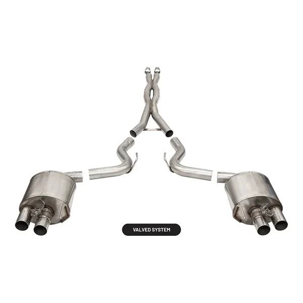 Corsa 3" Xtreme Cat-Back Exhaust, Reuse Factory Tips2015-2020 Ford Mustang GT350 w/ Active Exhaust