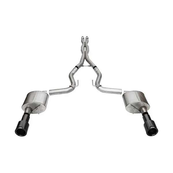 Corsa 3" Xtreme Cat-Back Exhaust w/ 4.5" Dual Black Carbon Fiber Straight Cut Tips2024-2026 Ford Mustang GT w/ Non-Active Exhaust