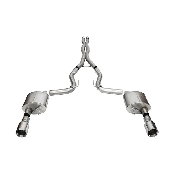 Corsa 3" Xtreme Cat-Back Exhaust w/ 4.5" Dual Polished Straight Cut Tips2024-2026 Ford Mustang GT w/ Non-Active Exhaust