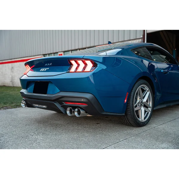Corsa 3" Xtreme Cat-Back Exhaust w/ 4" Quad Polished Straight Cut Tips2024-2026 Ford Mustang GT w/ Active Exhaust - Image 2