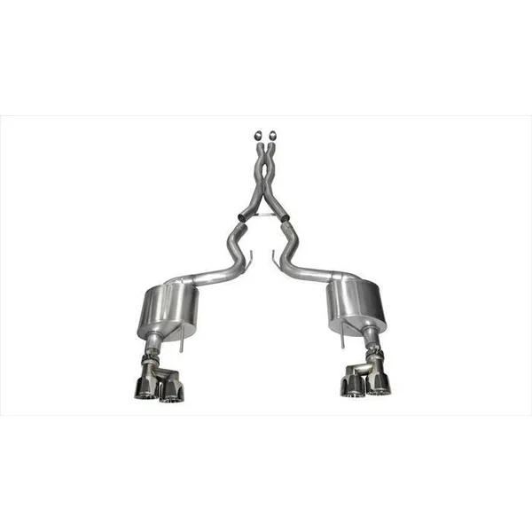 Corsa 3" Xtreme Cat-Back Exhaust w/ 4" Quad Polished Tips2015-2017 Ford Mustang GT w/ Premium Package