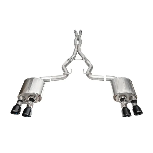 Corsa 3" Xtreme Valved Cat-Back Exhaust w/ 4.5" Quad Black PVD Slash Cut Tips2024-2026 Ford Mustang Dark Horse