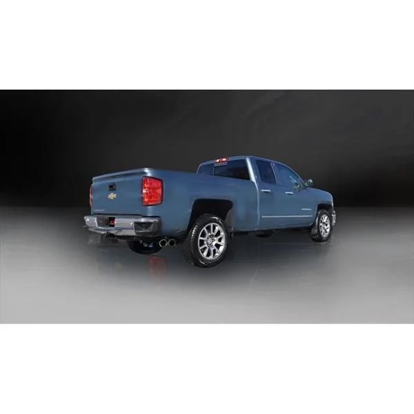 Corsa Sport 3.5" Cat-Back Exhaust System w/Single Side Exit, Dual 4.5" Polished Tips2014-2018 Silverado & GMC Sierra 1500 6.2L - Image 2