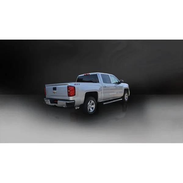 Corsa Sport 3" Cat-Back Exhaust System w/Single Side Exit, Dual 4" Polished Tips2014-2018 Silverado & GMC Sierra 1500 5.3L 143WB - Image 2