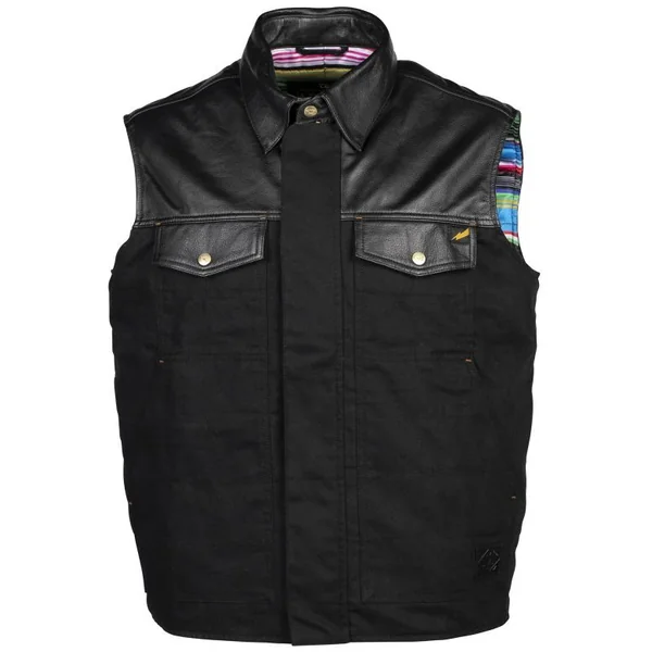 Cortech Boulevard Bandito Canvas and Leather Vest