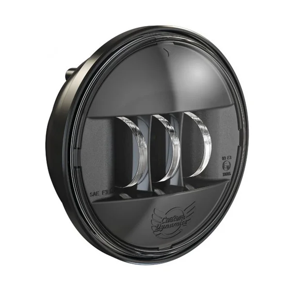 Custom Dynamics 4.5" Probeam LED Passing Lamps for Harley - True Black - Image 2