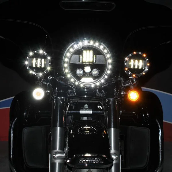 Custom Dynamics 4.5" Probeam LED Passing Lamps for Harley - True Black - Image 3