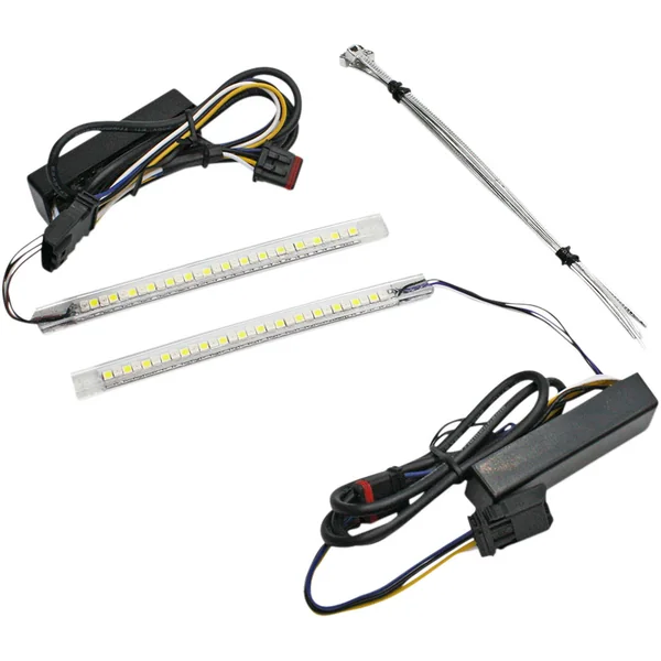 Custom Dynamics LED Lights for Fairing Vent Trim on 2014-2023 Harley Touring - White/Amber