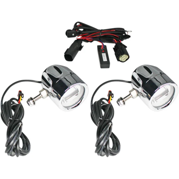 Custom Dynamics Probeam LED Halo Fog Lights for 2010-2013 Harley FLHX/FLTRX - Chrome