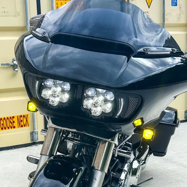 Custom Dynamics Shark Demon 2 Performance Headlight for 2015-2023 Harley Road Glide