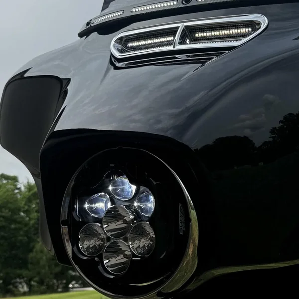 Custom Dynamics Shark Demon Performance LED Headlight for 1994-2023 Harley Street Glide/Road King