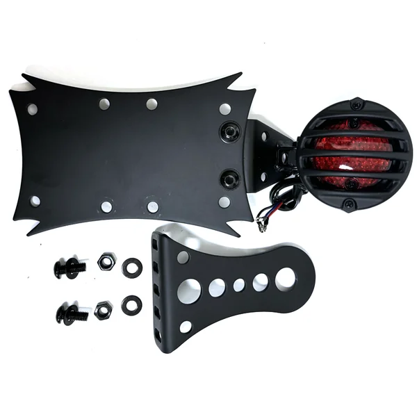 Custom Side Mount Tail light With Numberplate Bracket
