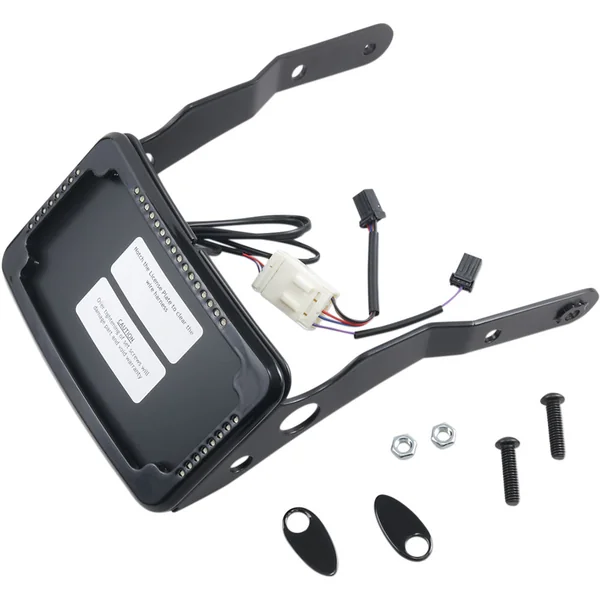 Cycle Visions Curved License Plate Mount with Slick Signal for 2009-2020 Harley Sportster - Black