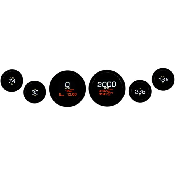 Dakota Digital MLX 6-Gauge Kit Instrument Package for 1999-2003 Harley Touring