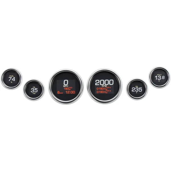 Dakota Digital MLX 6-Gauge Kit Instrument Package for 2004-2013 Harley Touring - Image 2