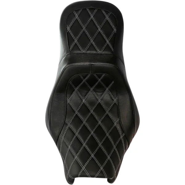Danny Gray Airhawk Weekday 2-Up XL Seat for 2008-2023 Harley Touring - Diamond Stitch