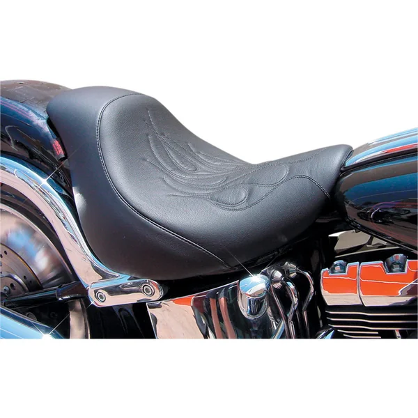 Danny Gray Weekday Solo Seat for 2000-2007 Harley Softail Deuce - Flames