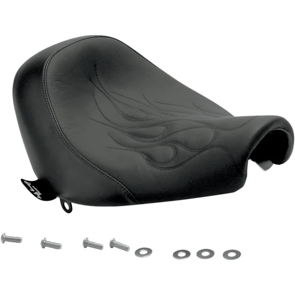 Danny Gray Weekday Solo Seat for 2008-2011 Harley Softail Rocker - Flames