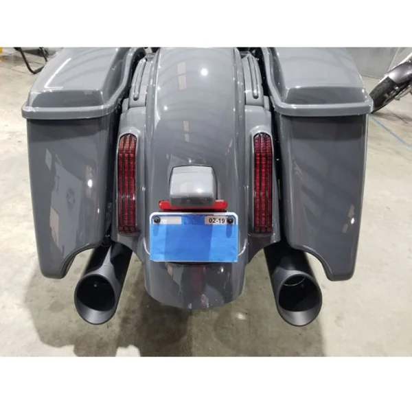 D&D Billet Cat Ghost Pipe for 2017-2025 Harley Touring - Black - Image 2