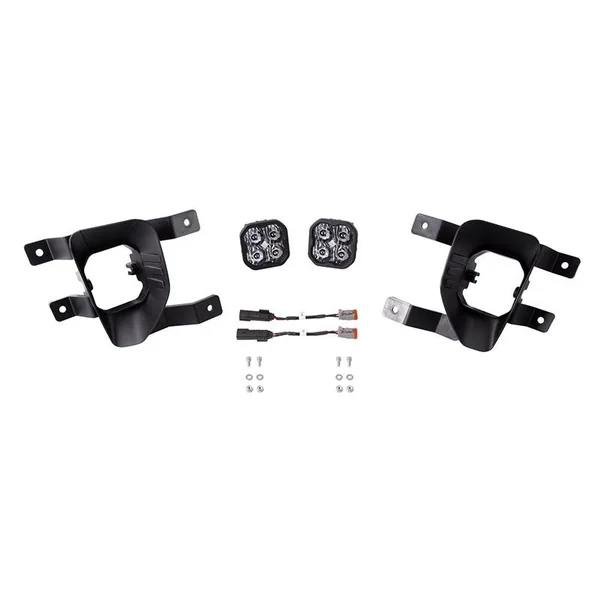 Diode Dynamics SS3 Type SV1 Sport Fog Light Kit, White SAE/DOT Fog2016-2018 Silverado 1500, 2019 Silverado 1500 LD - Image 2
