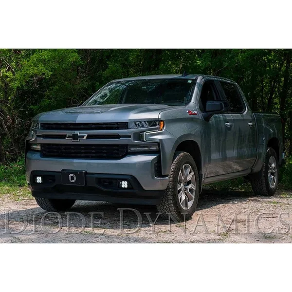 Diode Dynamics SS3 Type SV2 Sport Fog Light Kit, Yellow SAE/DOT Fog2019-2021 Silverado 1500 - Image 3