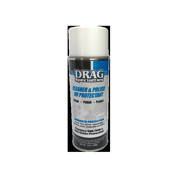 Drag Specialties® Aerosol Cleaner & Polish UV Protectant - Polishes Paint, Chrome, Aluminum, Stainless Steel and Plastic