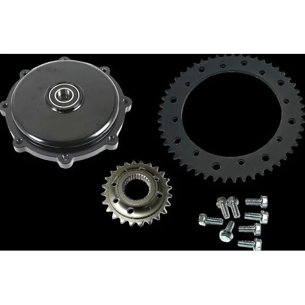 Drag Specialties Black 530 Chain Drive Conversion Sprocket Kit for 2017-2023 Harley FLHX/FLHT/FLHR/FLTR M8 Touring Models with Cush Drive (24 Tooth Front / 51 Tooth Rear)