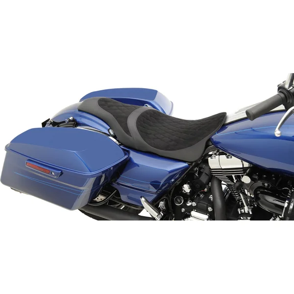 Drag Specialties Caballero Seat for 2008-2023 Harley Touring - Faux Suede Diamond - Image 2