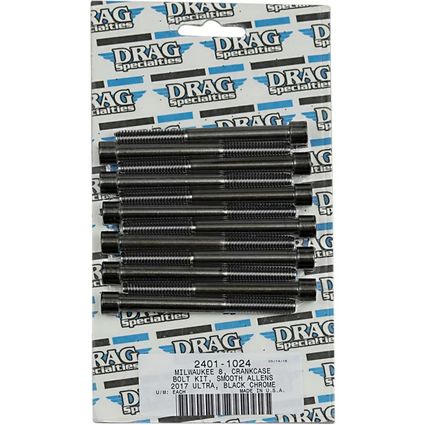 Drag Specialties Crankcase Bolt Kit for 2017-2022 Harley Touring - Black Chrome - Image 2