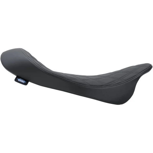 Drag Specialties Low-Profile Solo Seat for 2008-2023 Harley Touring - Double Diamond Black - Image 2