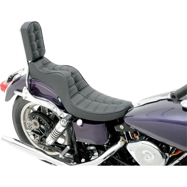 Drag Specialties Mini King and Queen Seat for 1958-1984 Harley - Scorpion Stitch - Image 2