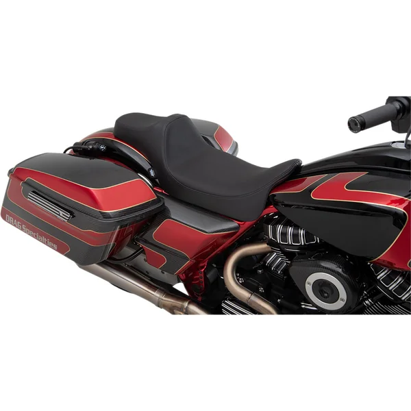 Drag Specialties Predator III Extended Reach Seat for 2008-2023 Harley Touring - Smooth - Image 2