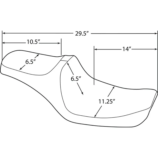 Drag Specialties Predator III Seat for 1996-2003 Harley Dyna - Smooth - Image 3