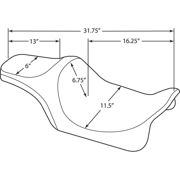 Drag Specialties Predator III Seat for 1997-2007 Harley FLHX FLHR - Black Double Diamond - Image 2