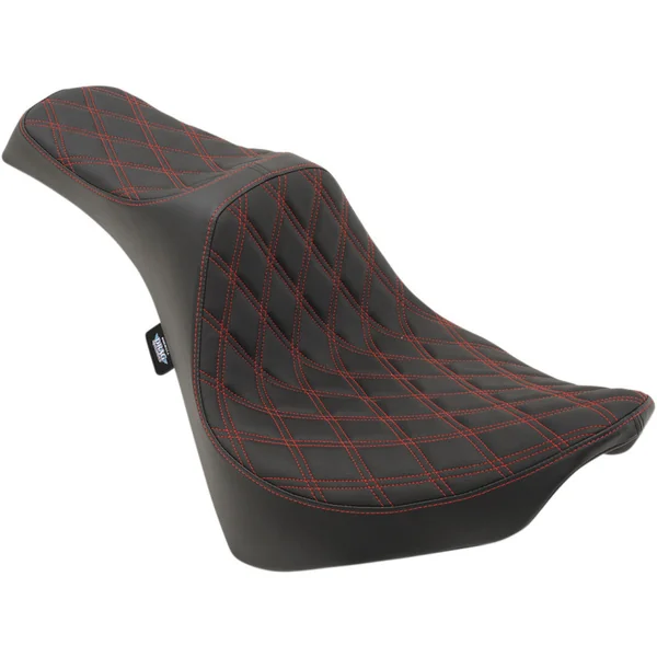 Drag Specialties Predator III Seat for 2018-2024 Harley Softail* - Double Diamond Red - Image 3