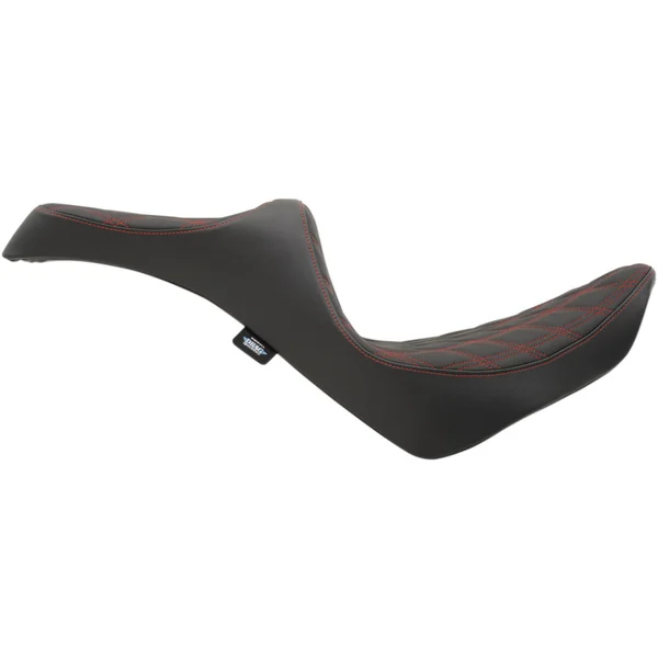 Drag Specialties Predator III Seat for 2018-2024 Harley Softail* - Double Diamond Red - Image 4