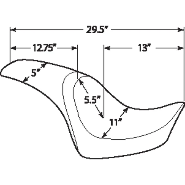 Drag Specialties Predator Seat for 2000-2017 Harley Softail FXST/FLST - Flame Stitch - Image 2